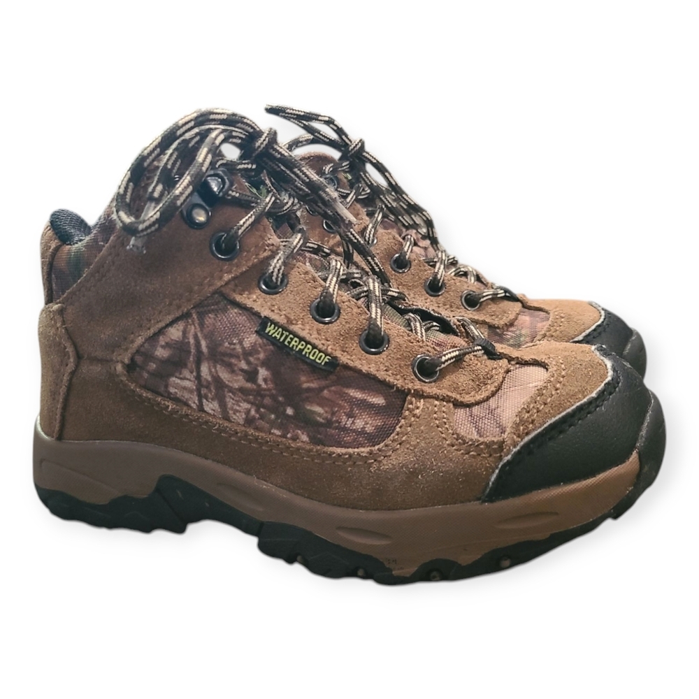 Kids Waterproof Brown Hiking Boots